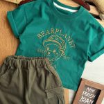 تیشرت شلوارک تدی گلدوزی کد 1126