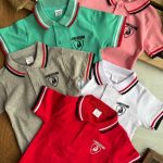 تیشرت یقه دار رنگین کمون کد 1131