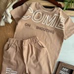 تیشرت شلوارک چاپی come کد 1143