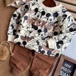 بلوز شلوار چاپی میکی کد 1305