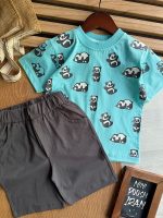 تیشرت شلوارک چاپی کد 1506